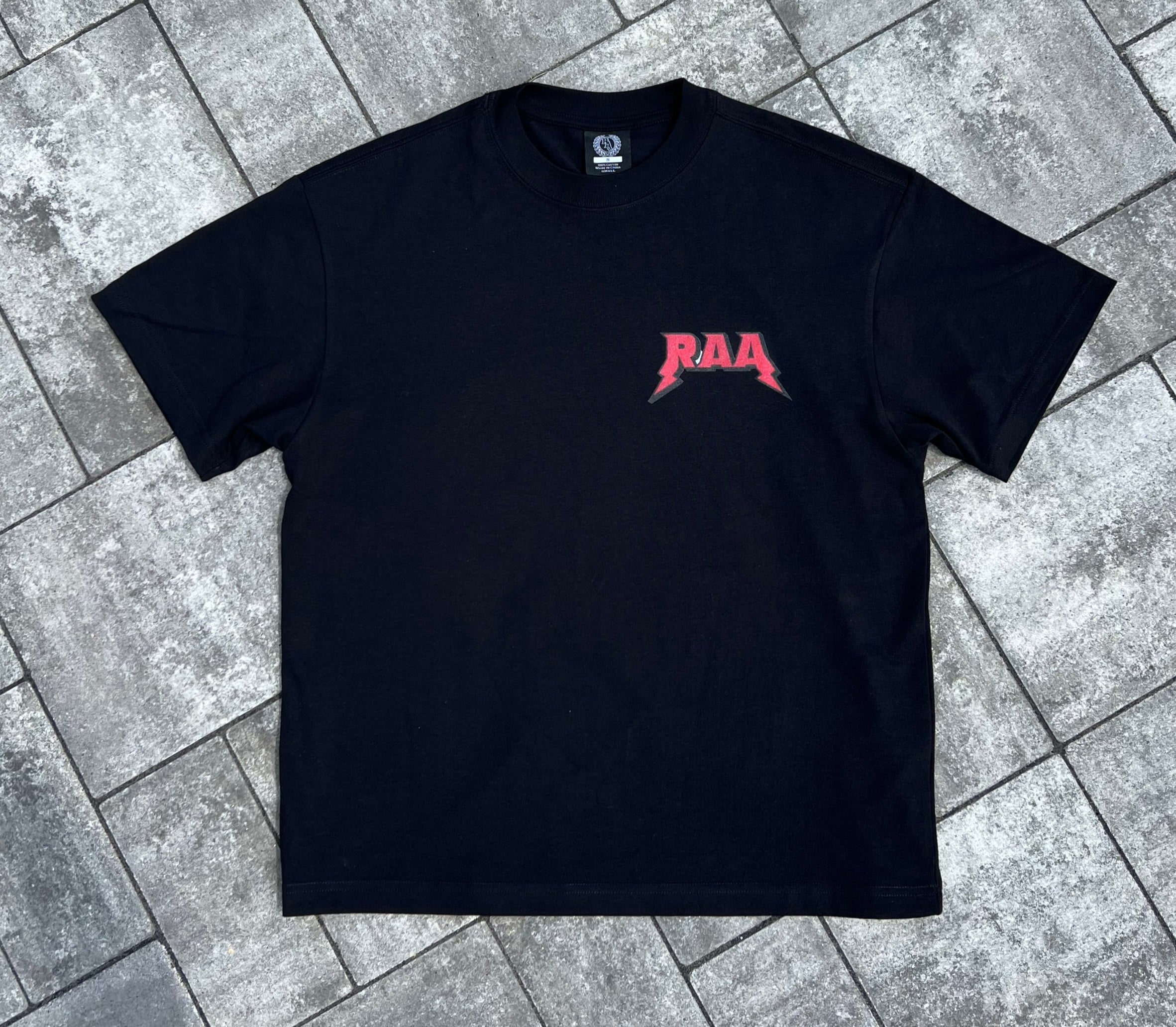 "SURRENDER MY SPIRIT" ESSENTIAL TEE (BLACK/RED)
