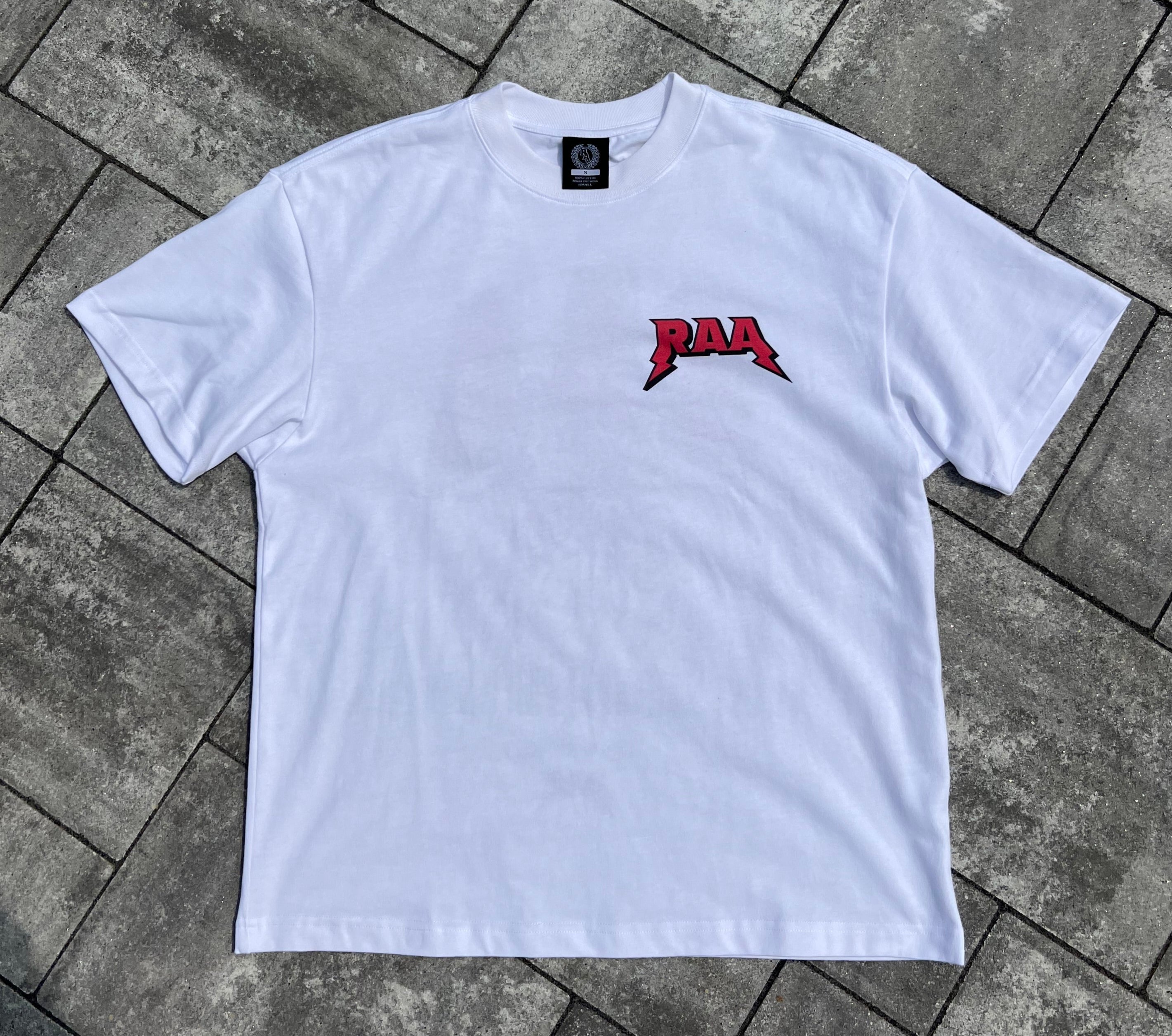 "SURRENDER MY SPIRIT" ESSENTIAL TEE (WHITE/RED)