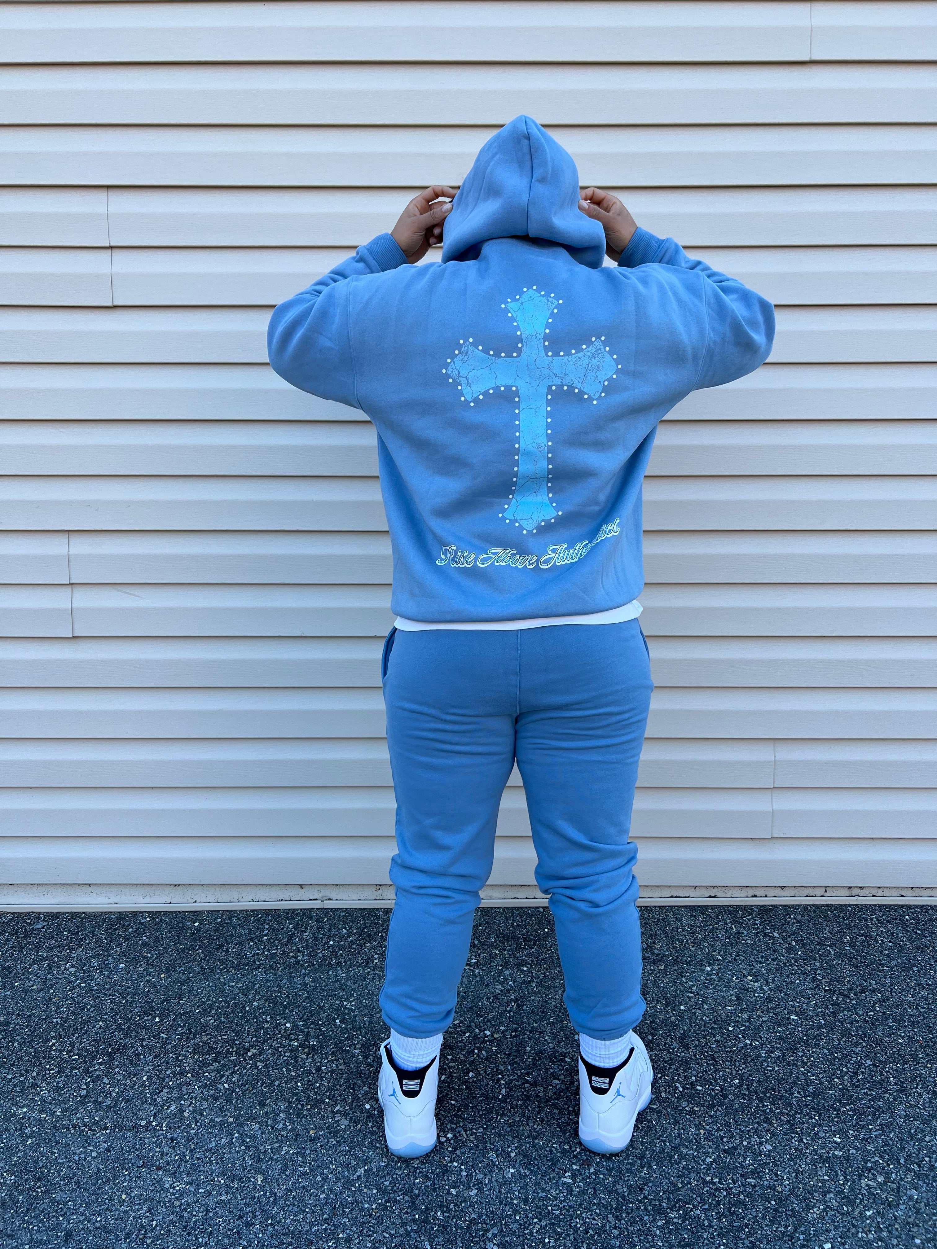 "The Lord's Prayer" Medium Blue Hoodie