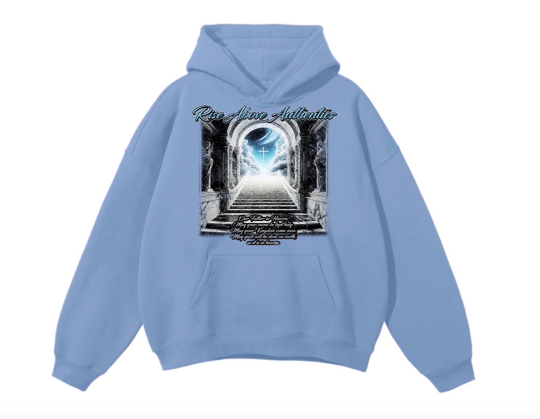 "The Lord's Prayer" Medium Blue Hoodie